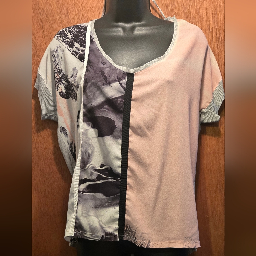 Zara cool multi media/fabric top szS - Picture 2 of 11